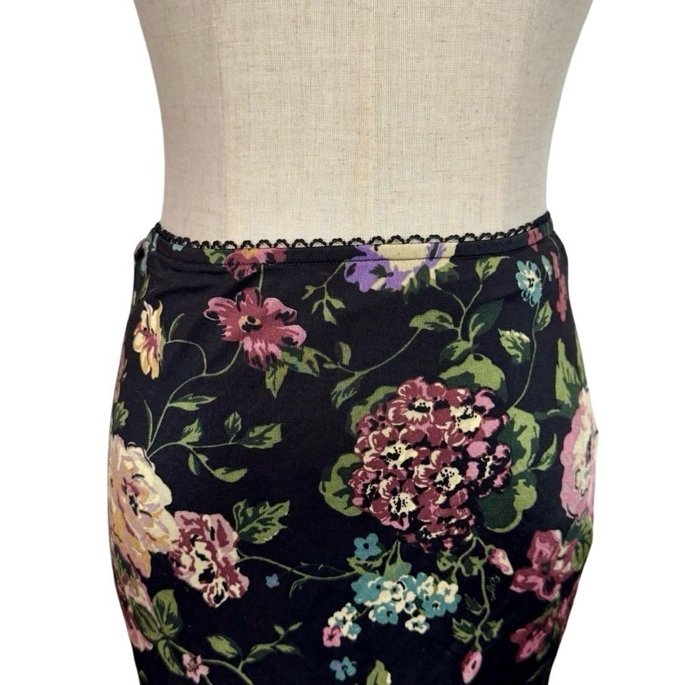 Rouje Paris Caro Slip Skirt in Jardin D'Atomne Noir 34/US2 - Picture 4 of 9